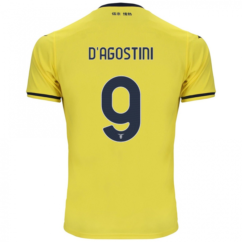 Kinderen Lorenzo D'agostini #9 Geel Uitshirt Uittenue 2024/25 T-Shirt België