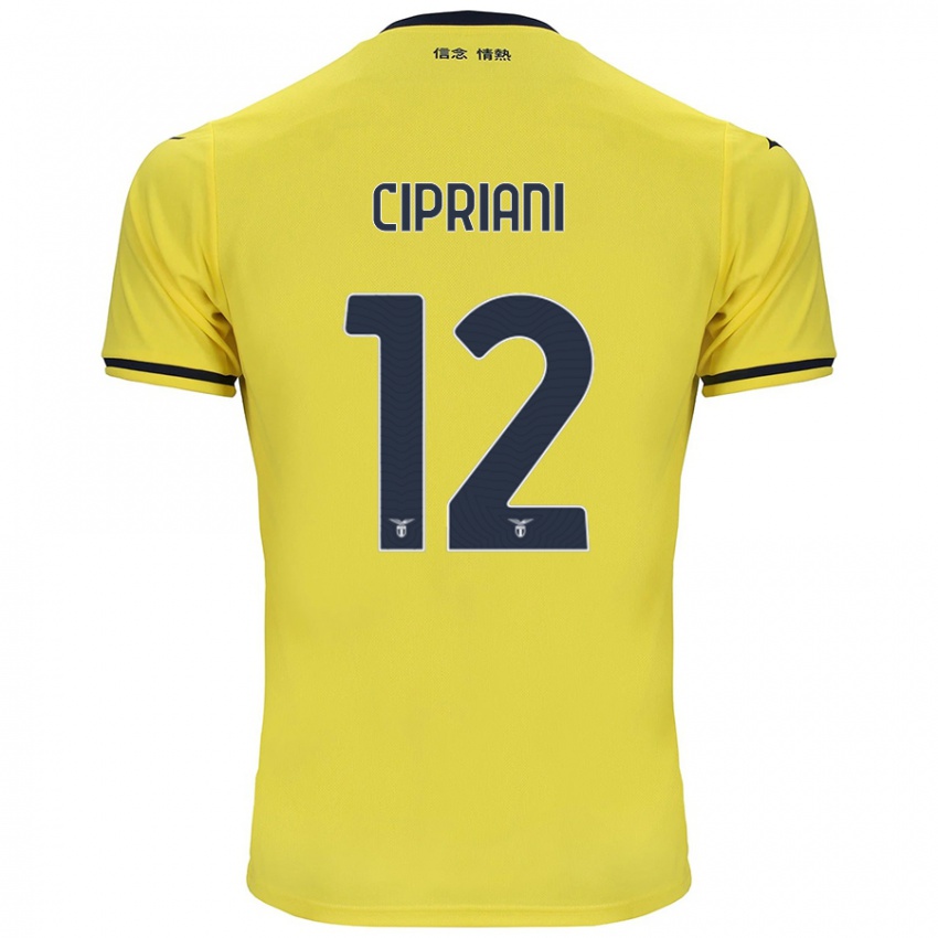 Kinderen Alessio Cipriani #12 Geel Uitshirt Uittenue 2024/25 T-Shirt België