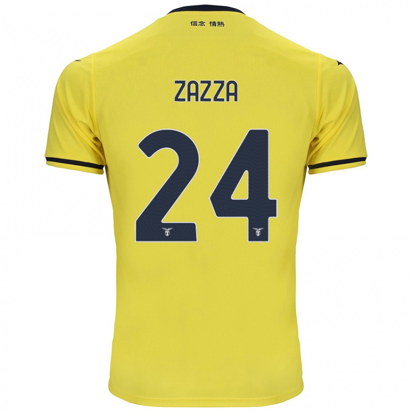 Kinderen Matteo Zazza #24 Geel Uitshirt Uittenue 2024/25 T-Shirt België