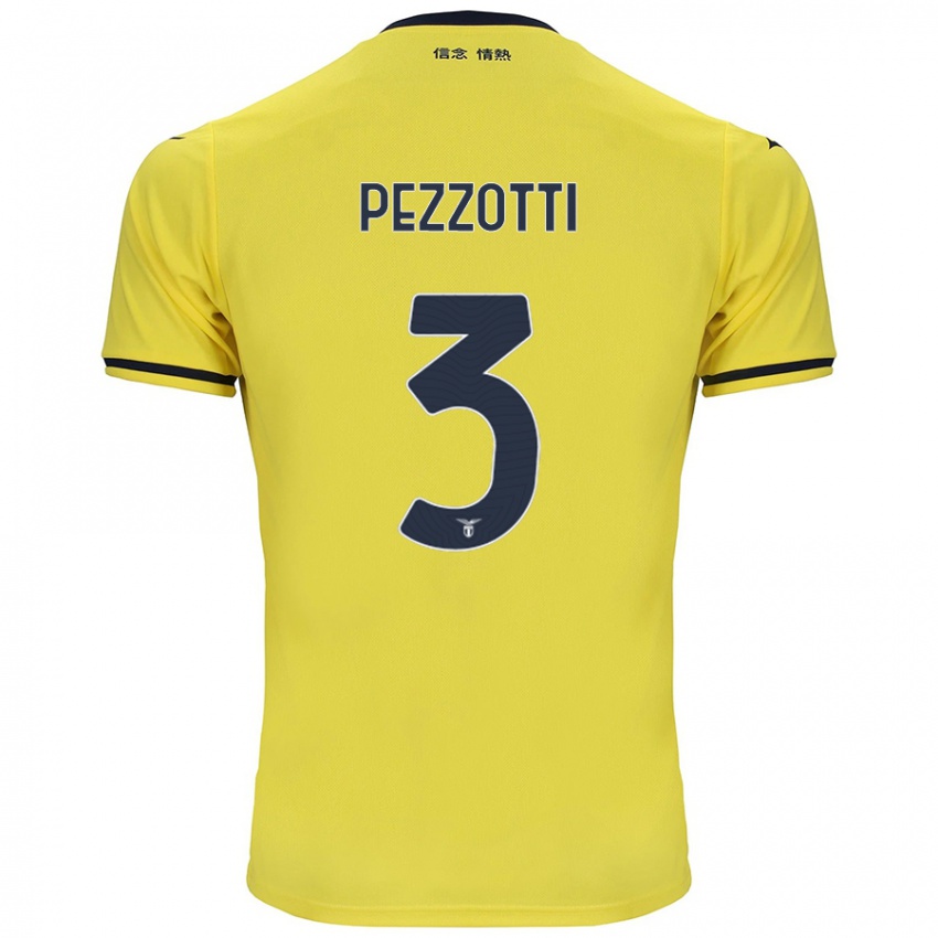 Kinderen Arianna Pezzotti #3 Geel Uitshirt Uittenue 2024/25 T-Shirt België