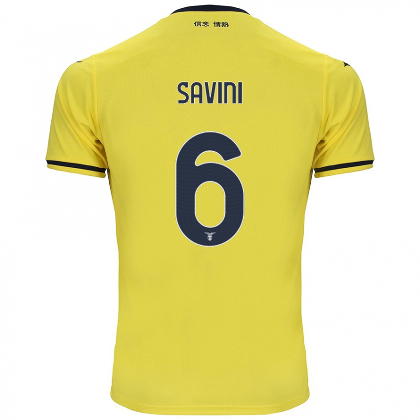 Kinderen Federica Savini #6 Geel Uitshirt Uittenue 2024/25 T-Shirt België