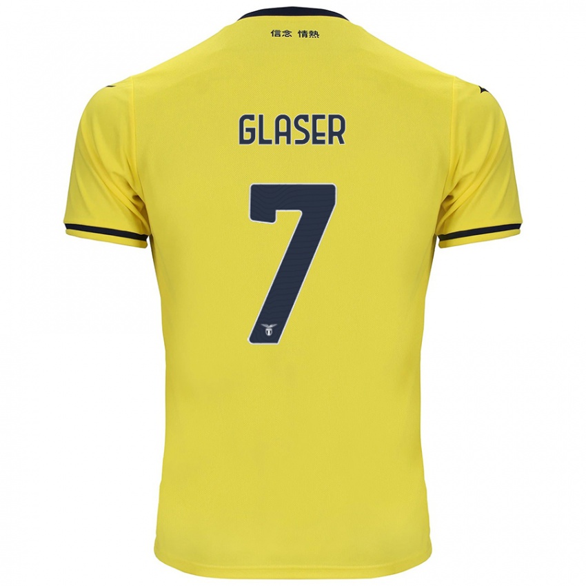 Kinderen Julia Glaser #7 Geel Uitshirt Uittenue 2024/25 T-Shirt België