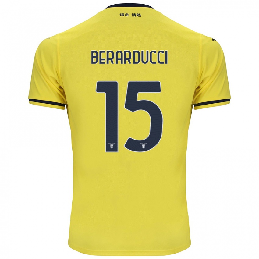 Kinderen Martina Berarducci #15 Geel Uitshirt Uittenue 2024/25 T-Shirt België