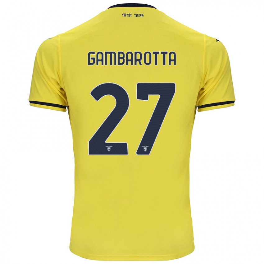 Kinderen Margot Gambarotta #27 Geel Uitshirt Uittenue 2024/25 T-Shirt België