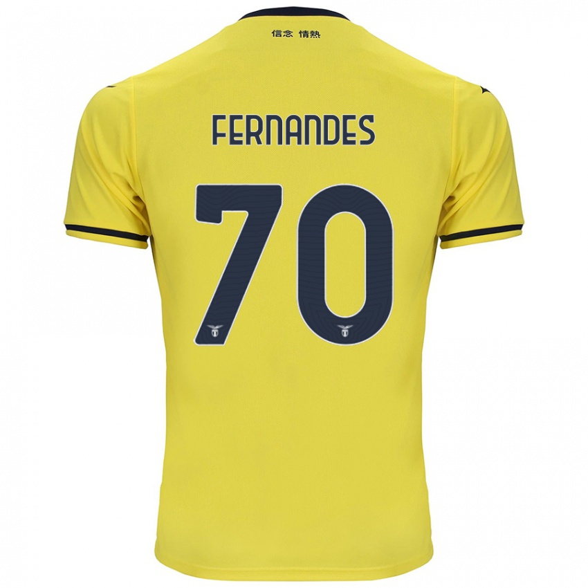 Kinderen Saná Fernandes #70 Geel Uitshirt Uittenue 2024/25 T-Shirt België