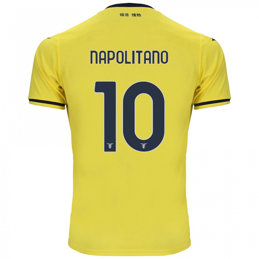 Kinder Luca Napolitano #10 Gelb Auswärtstrikot Trikot 2024/25 T-Shirt Belgien