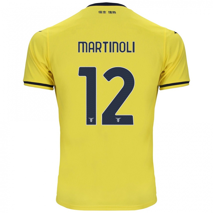 Kinderen Elettra Martinoli #12 Geel Uitshirt Uittenue 2024/25 T-Shirt België