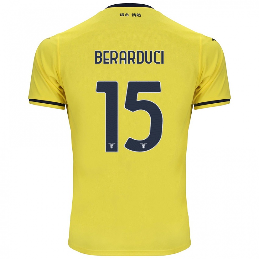 Kinderen Martina Berarduci #15 Geel Uitshirt Uittenue 2024/25 T-Shirt België