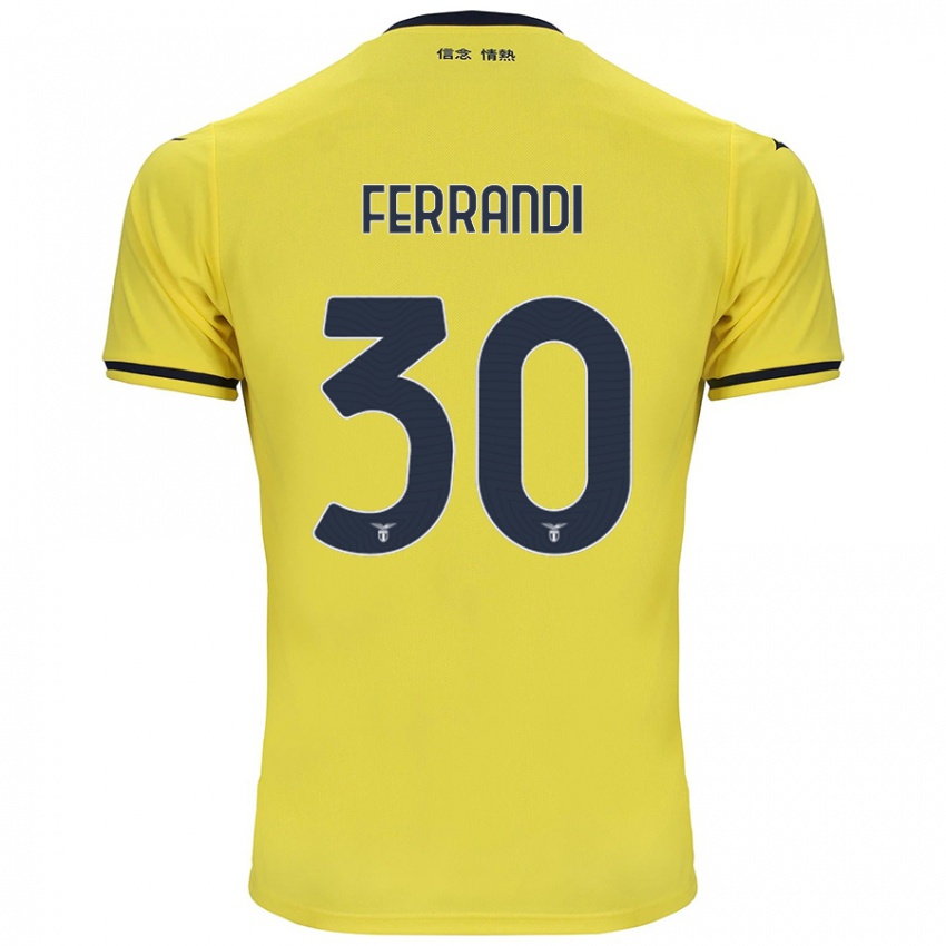 Kinderen Giulia Ferrandi #30 Geel Uitshirt Uittenue 2024/25 T-Shirt België