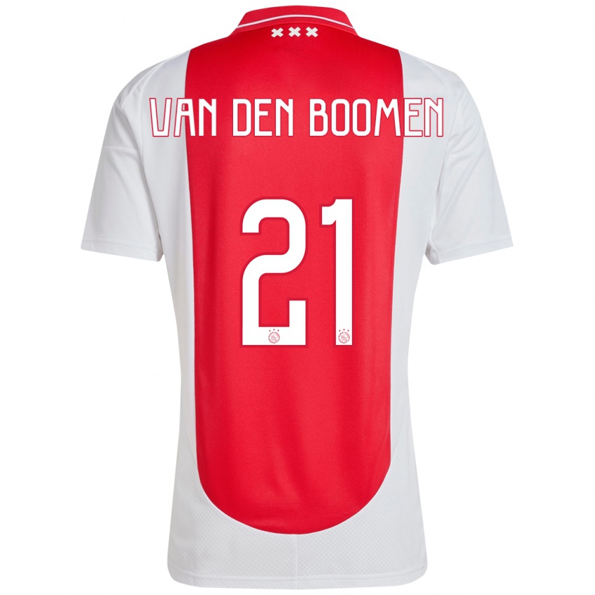 Herren Branco Van Den Boomen #21 Rot Weiß Heimtrikot Trikot 2024/25 T-Shirt Belgien