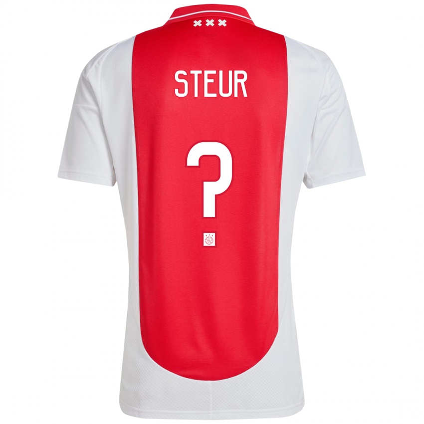 Heren Sean Steur #0 Rood Wit Thuisshirt Thuistenue 2024/25 T-Shirt België