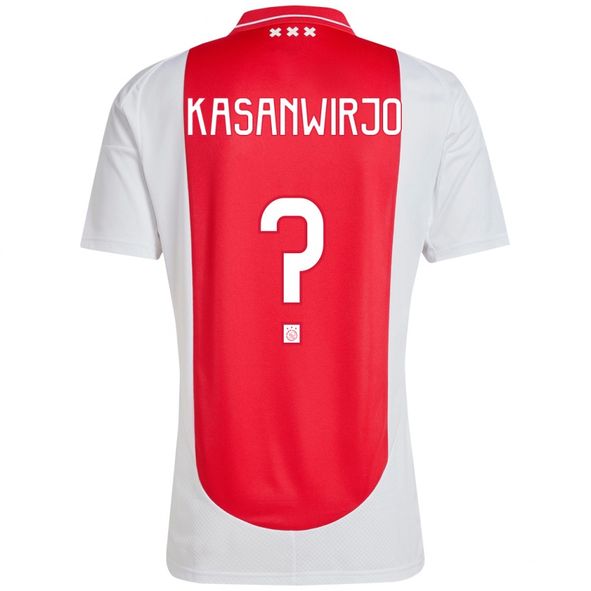 Heren Kennynho Kasanwirjo #0 Rood Wit Thuisshirt Thuistenue 2024/25 T-Shirt België