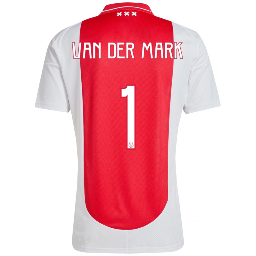 Heren Jesper Van Der Mark #1 Rood Wit Thuisshirt Thuistenue 2024/25 T-Shirt België