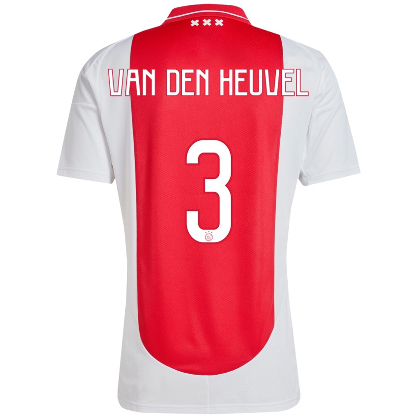 Heren Nino Van Den Heuvel #3 Rood Wit Thuisshirt Thuistenue 2024/25 T-Shirt België