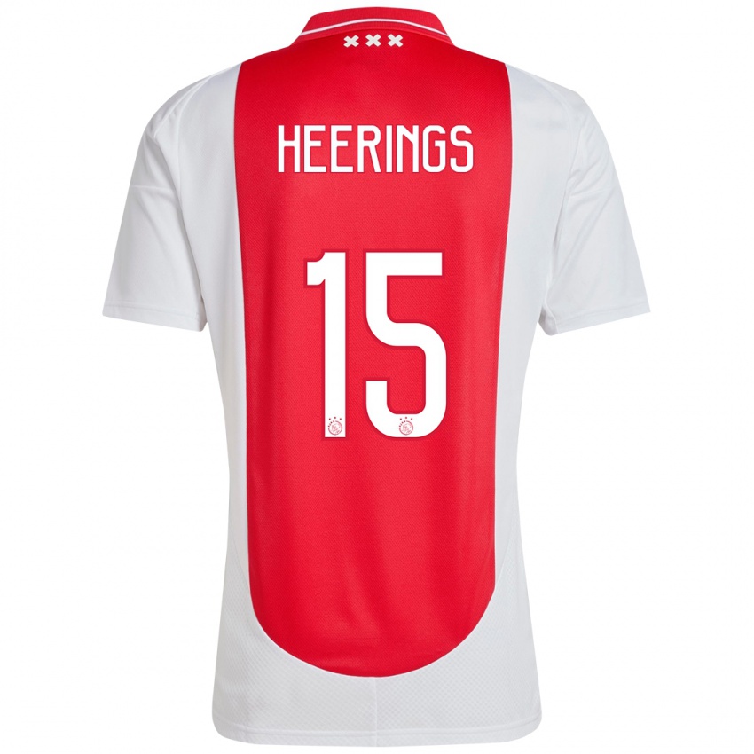 Heren Kai Heerings #15 Rood Wit Thuisshirt Thuistenue 2024/25 T-Shirt België