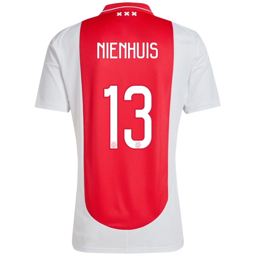 Heren Lois Niënhuis #13 Rood Wit Thuisshirt Thuistenue 2024/25 T-Shirt België