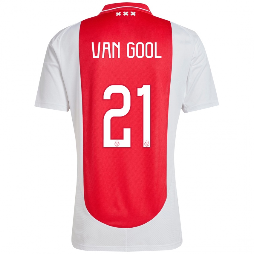 Heren Rosa Van Gool #21 Rood Wit Thuisshirt Thuistenue 2024/25 T-Shirt België