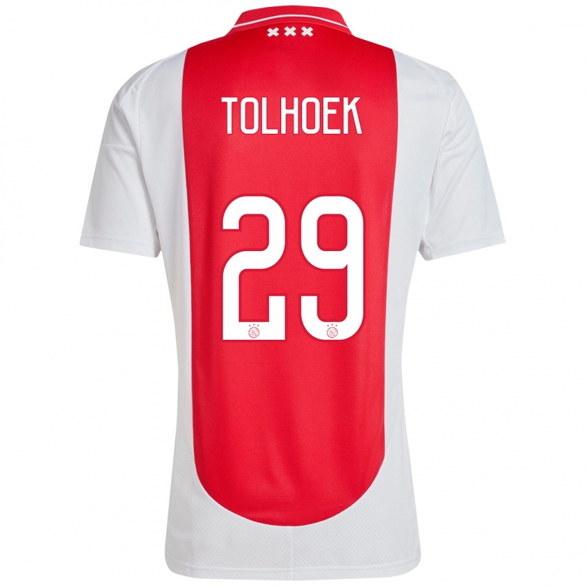 Heren Danique Tolhoek #29 Rood Wit Thuisshirt Thuistenue 2024/25 T-Shirt België