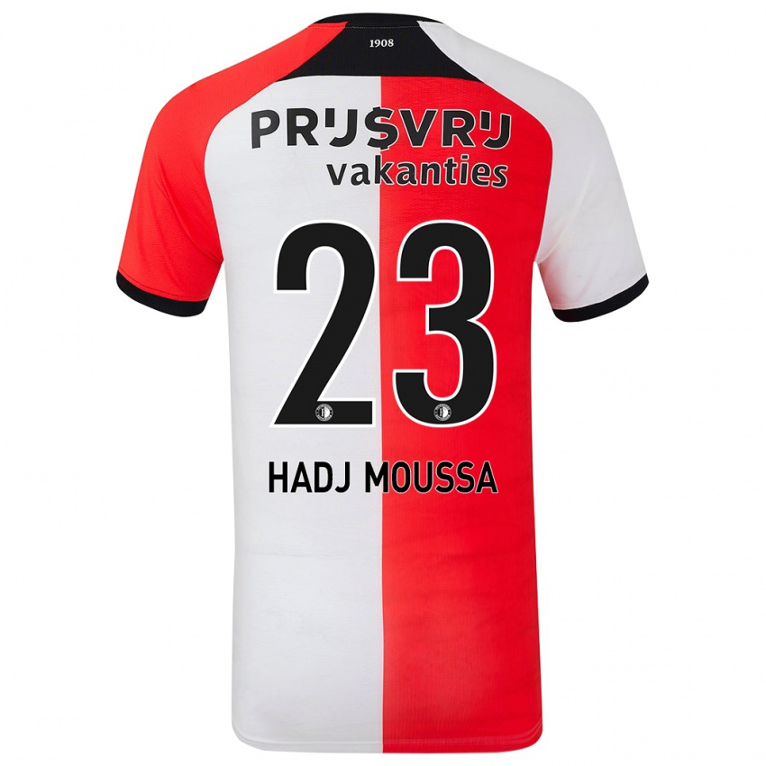 Heren Anis Hadj Moussa #23 Rood Wit Thuisshirt Thuistenue 2024/25 T-Shirt België