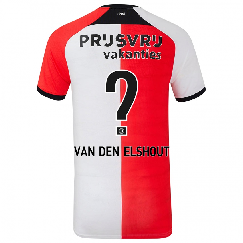 Herren Tobias Van Den Elshout #0 Rot Weiß Heimtrikot Trikot 2024/25 T-Shirt Belgien