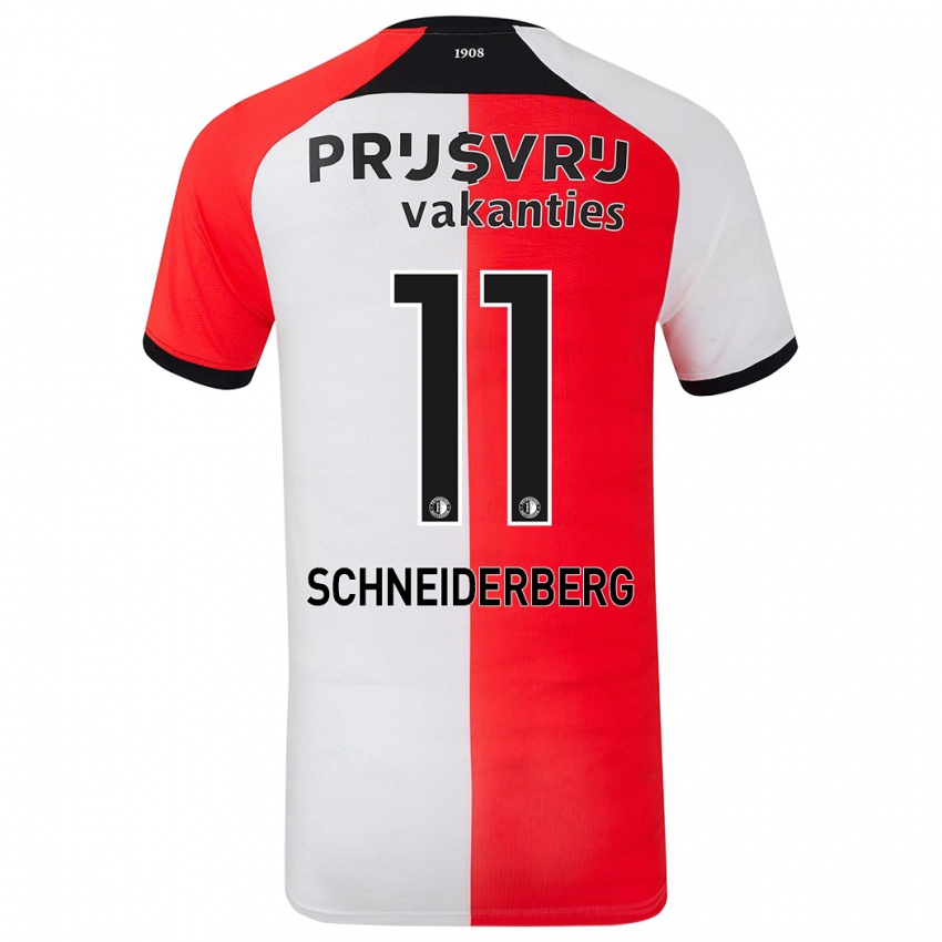 Herren July Schneiderberg #11 Rot Weiß Heimtrikot Trikot 2024/25 T-Shirt Belgien