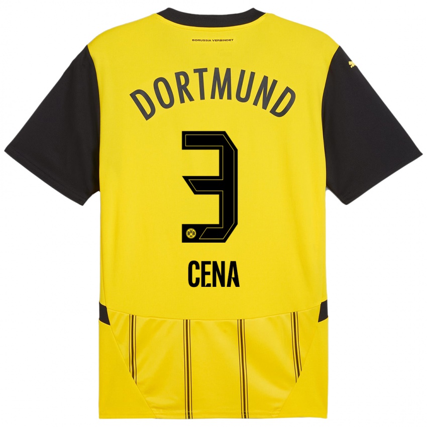 Homme Maillot Valon Cena #3 Jaune Noir Tenues Domicile 2024/25 T-Shirt Belgique