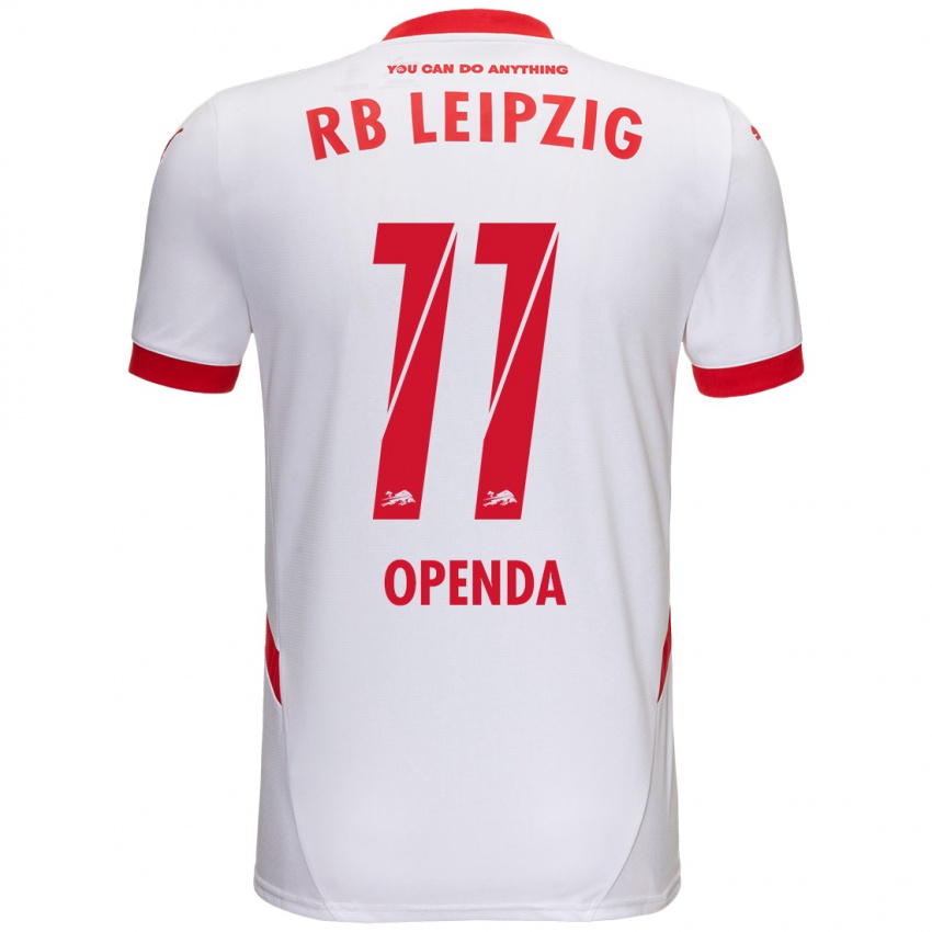 Heren Loïs Openda #11 Wit Rood Thuisshirt Thuistenue 2024/25 T-Shirt België