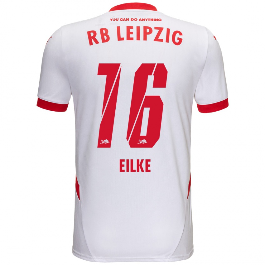 Heren Lennox Eilke #16 Wit Rood Thuisshirt Thuistenue 2024/25 T-Shirt België