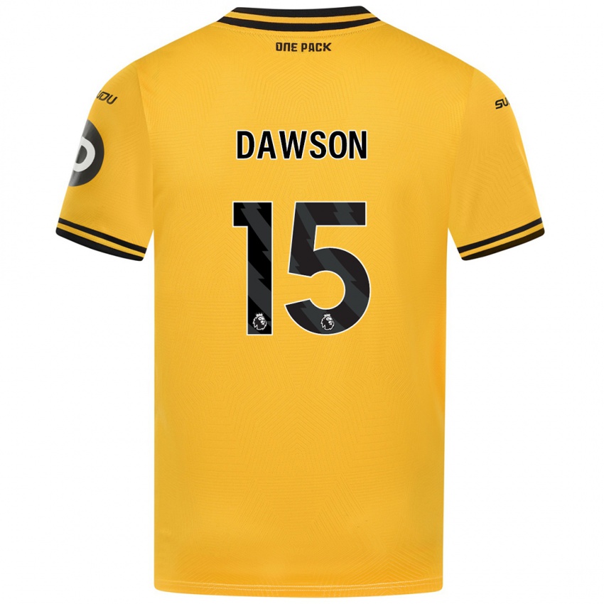 Homme Maillot Craig Dawson #15 Jaune Tenues Domicile 2024/25 T-Shirt Belgique