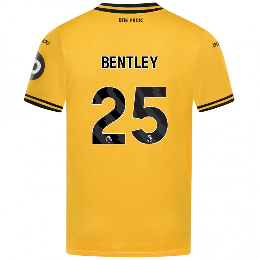 Homme Maillot Daniel Bentley #25 Jaune Tenues Domicile 2024/25 T-Shirt Belgique