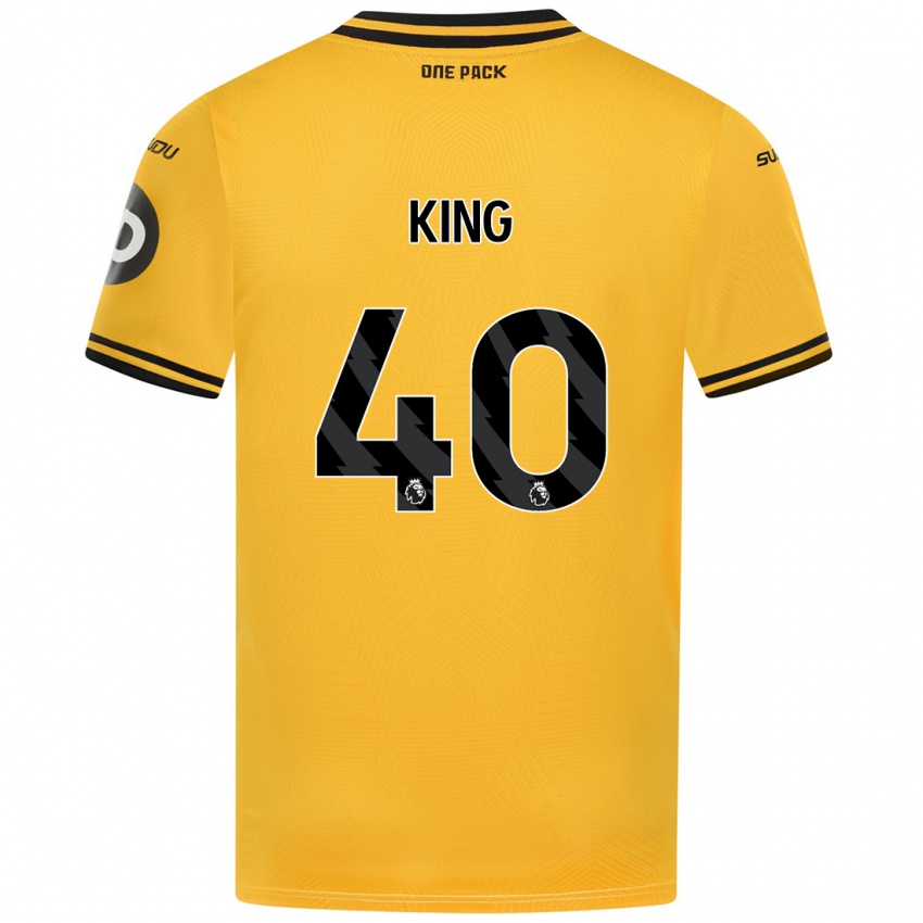 Homme Maillot Tom King #40 Jaune Tenues Domicile 2024/25 T-Shirt Belgique