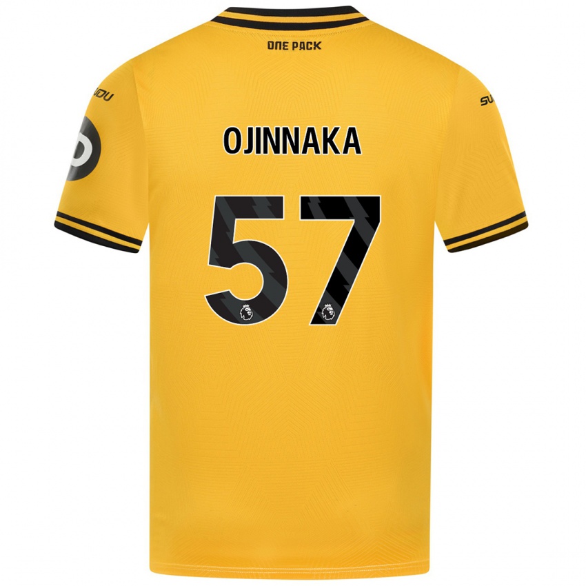 Homme Maillot Temple Ojinnaka #57 Jaune Tenues Domicile 2024/25 T-Shirt Belgique