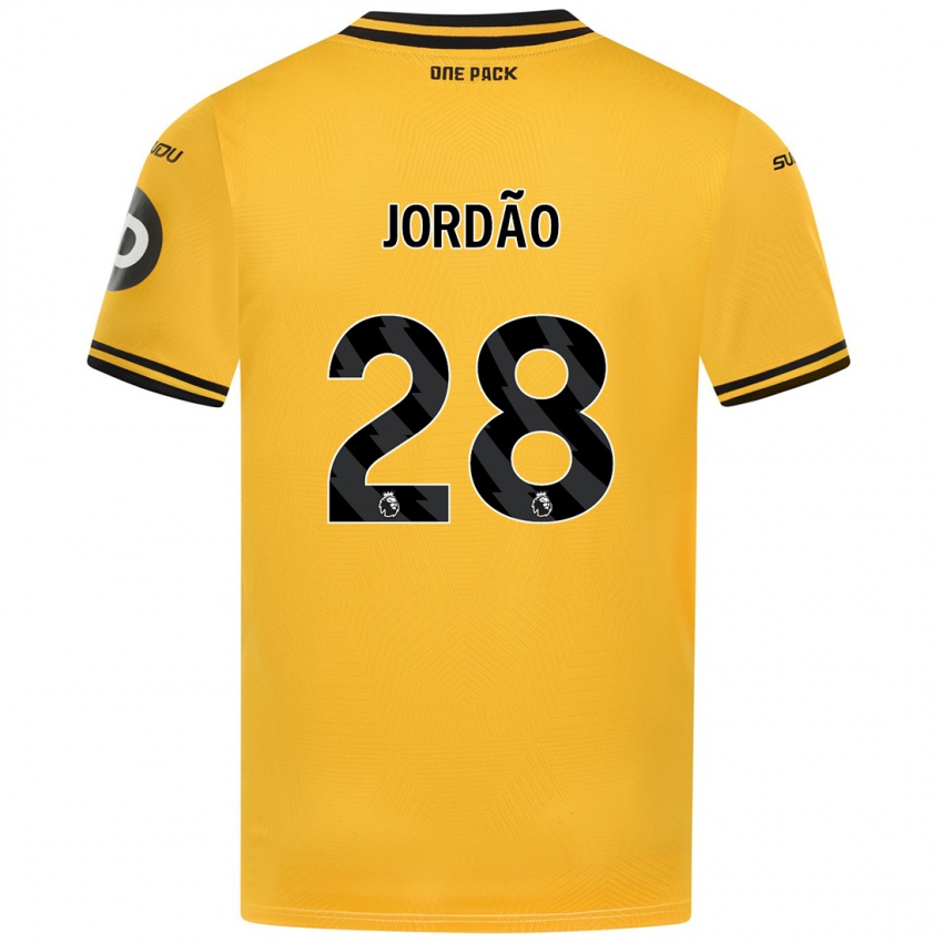 Homme Maillot Bruno Jordão #28 Jaune Tenues Domicile 2024/25 T-Shirt Belgique