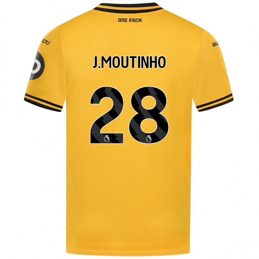 Homme Maillot Joao Moutinho #28 Jaune Tenues Domicile 2024/25 T-Shirt Belgique