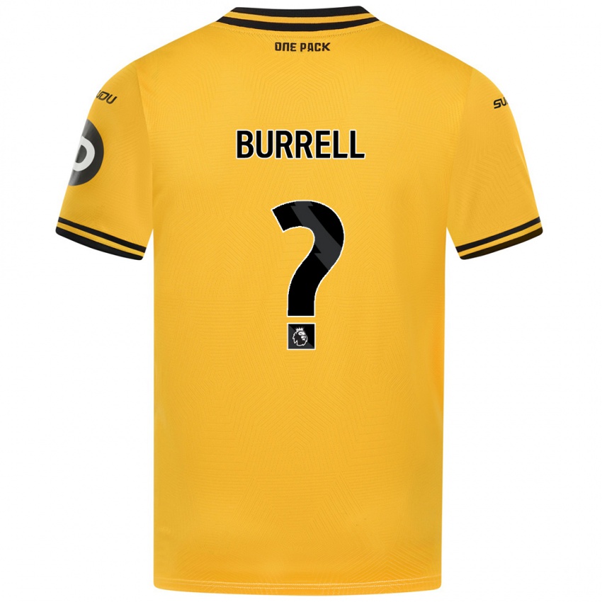 Homme Maillot Ackeme Francis Burrell #0 Jaune Tenues Domicile 2024/25 T-Shirt Belgique