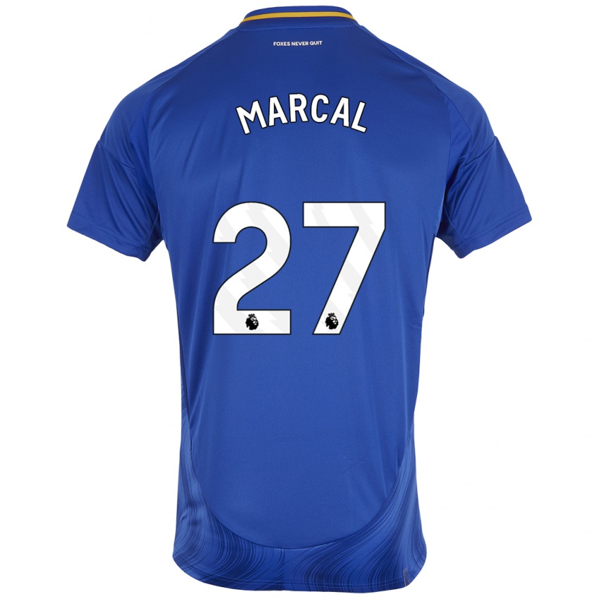 Homme Maillot Wanya Marcal Madivadua #27 Bleu Blanc Tenues Domicile 2024/25 T-Shirt Belgique