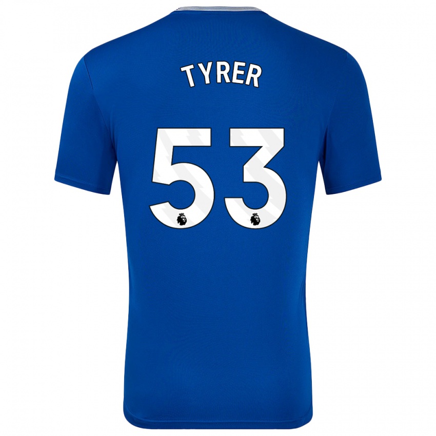 Herren Harry Tyrer #53 Blau Mit Heimtrikot Trikot 2024/25 T-Shirt Belgien