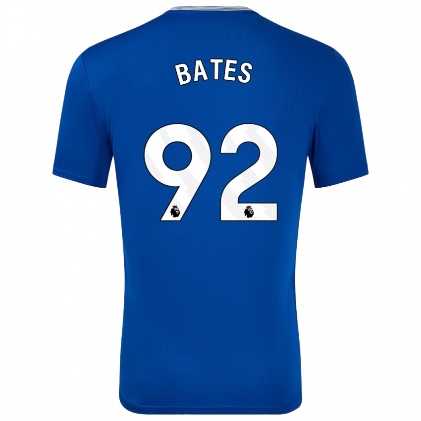 Homme Maillot Callum Bates #92 Bleu Avec Tenues Domicile 2024/25 T-Shirt Belgique