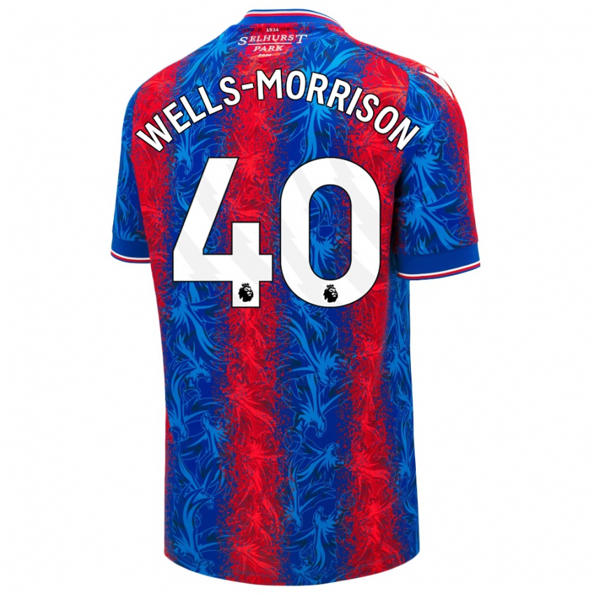 Homme Maillot Jack Wells-Morrison #40 Rayures Rouges Et Bleues Tenues Domicile 2024/25 T-Shirt Belgique