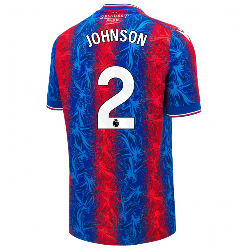 Homme Maillot Annabel Johnson #2 Rayures Rouges Et Bleues Tenues Domicile 2024/25 T-Shirt Belgique