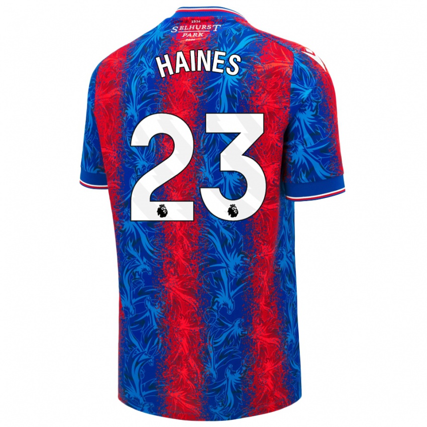 Homme Maillot Coral-Jade Haines #23 Rayures Rouges Et Bleues Tenues Domicile 2024/25 T-Shirt Belgique