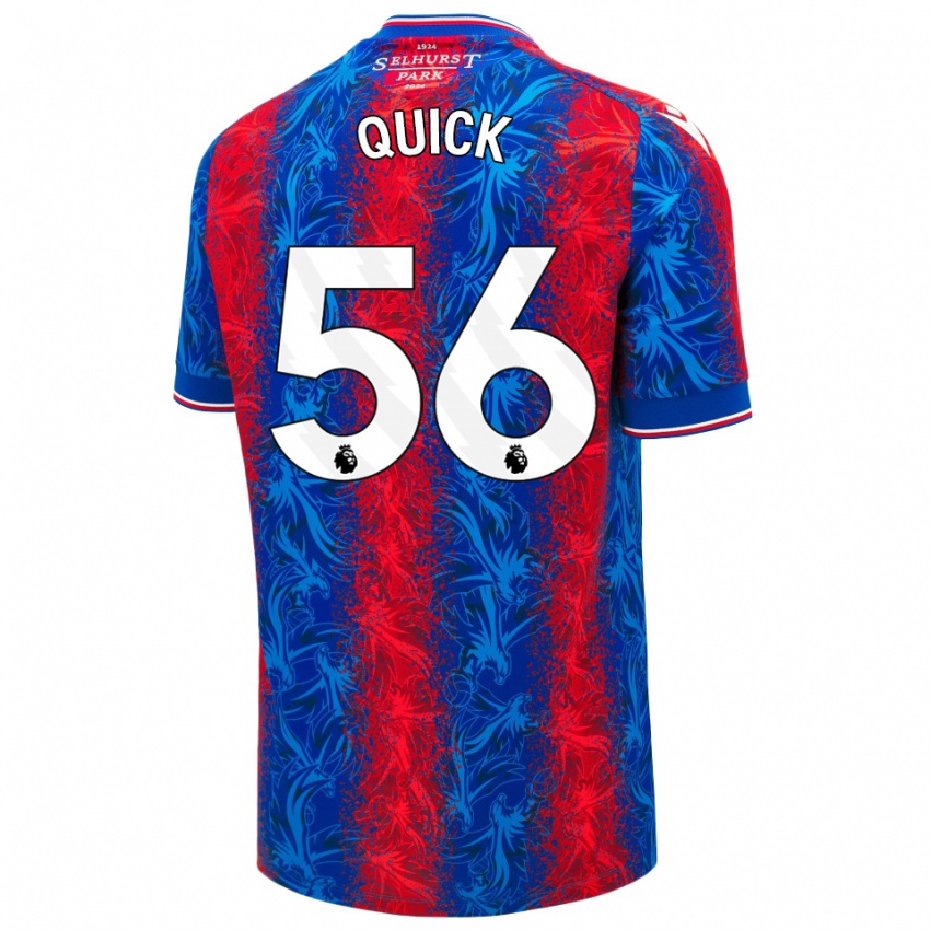 Herren Daniel Quick #56 Rot Blauen Streifen Heimtrikot Trikot 2024/25 T-Shirt Belgien