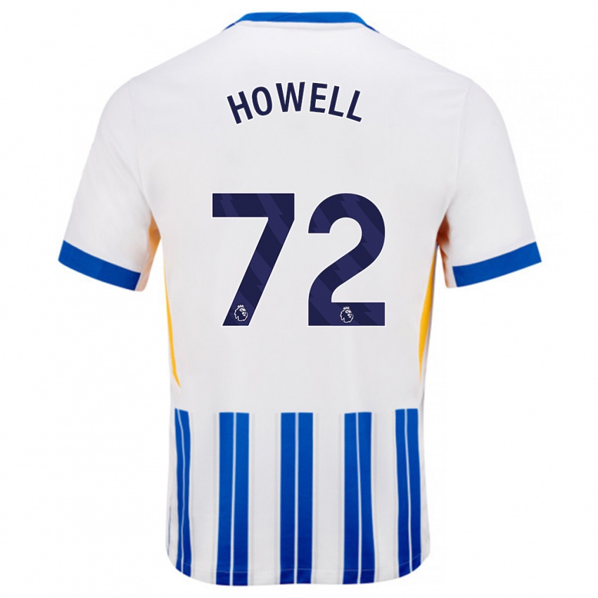 Herren Harry Howell #72 Weiß Blaue Nadelstreifen Heimtrikot Trikot 2024/25 T-Shirt Belgien