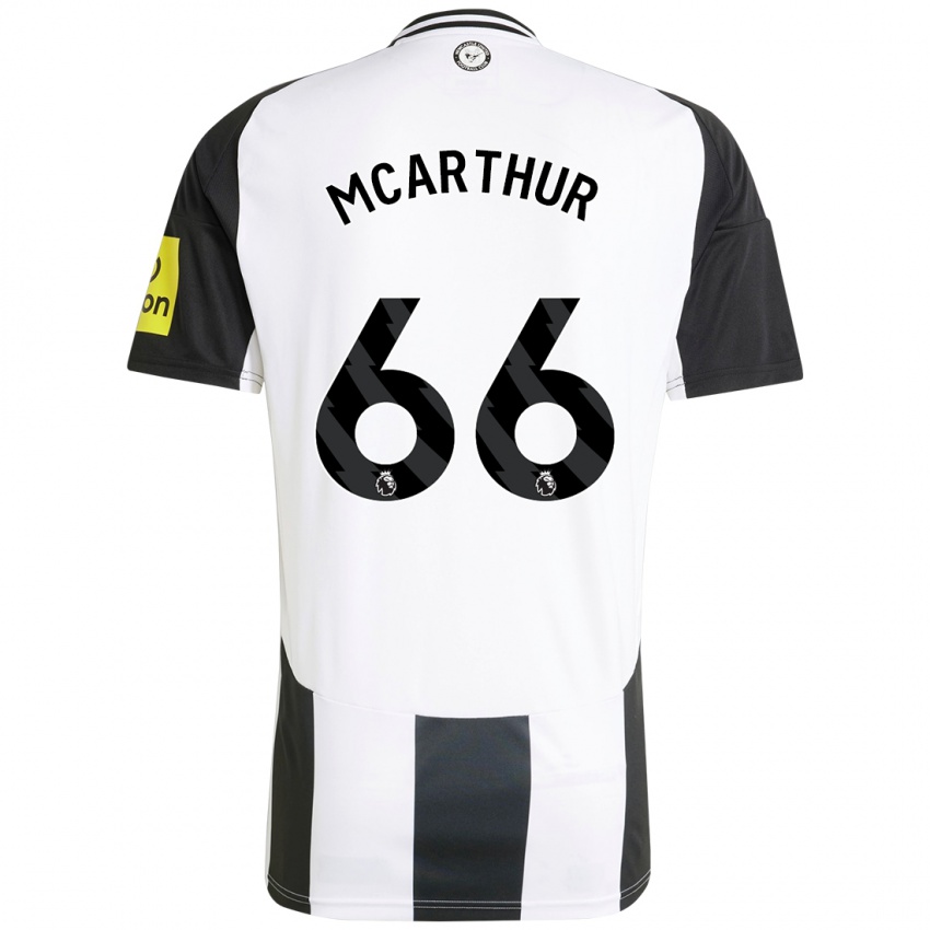 Heren Charlie Mcarthur #66 Wit Zwart Thuisshirt Thuistenue 2024/25 T-Shirt België