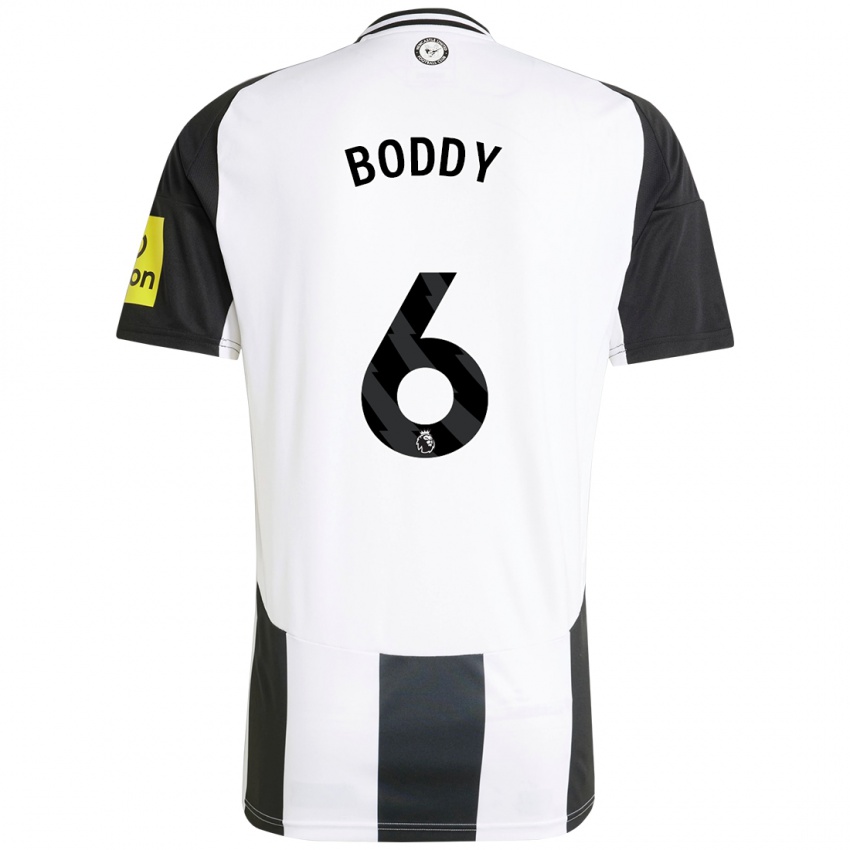 Heren Elysia Boddy #6 Wit Zwart Thuisshirt Thuistenue 2024/25 T-Shirt België