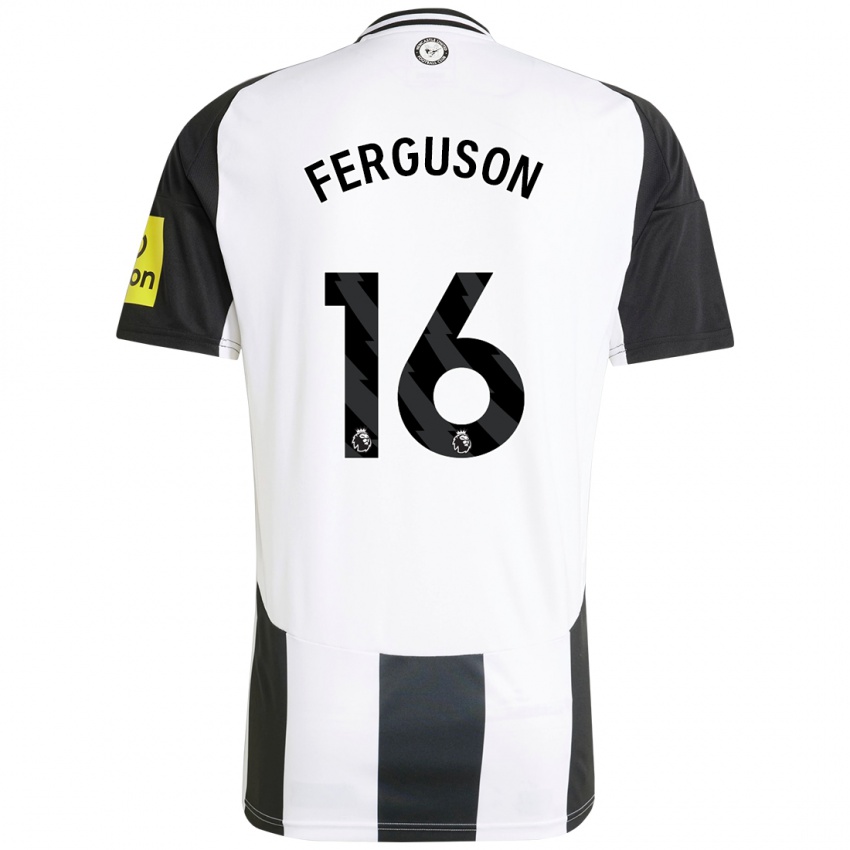 Herren Becky Ferguson #16 Weiß Schwarz Heimtrikot Trikot 2024/25 T-Shirt Belgien