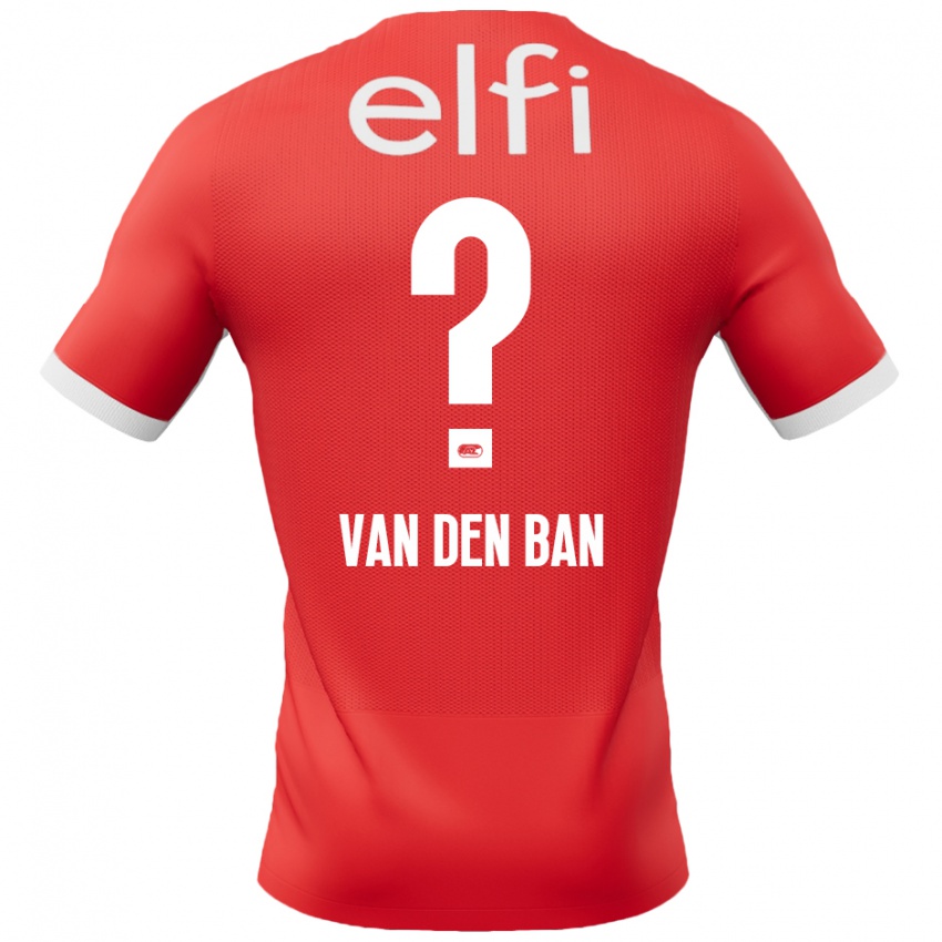 Homme Maillot Yoël Van Den Ban #0 Rouge Blanc Tenues Domicile 2024/25 T-Shirt Belgique