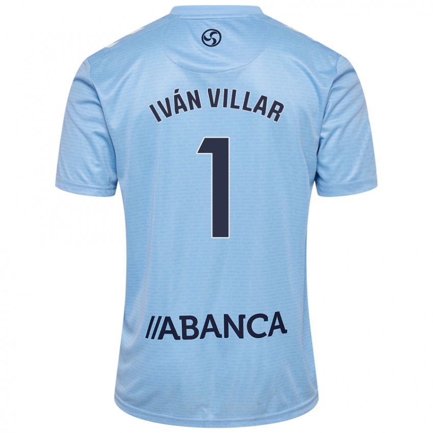 Homme Maillot Ivan Villar #1 Bleu Ciel Tenues Domicile 2024/25 T-Shirt Belgique