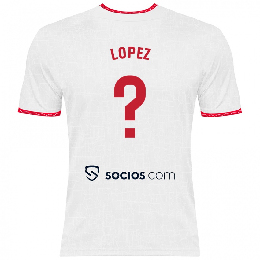 Herren David López #0 Weiß Rot Heimtrikot Trikot 2024/25 T-Shirt Belgien