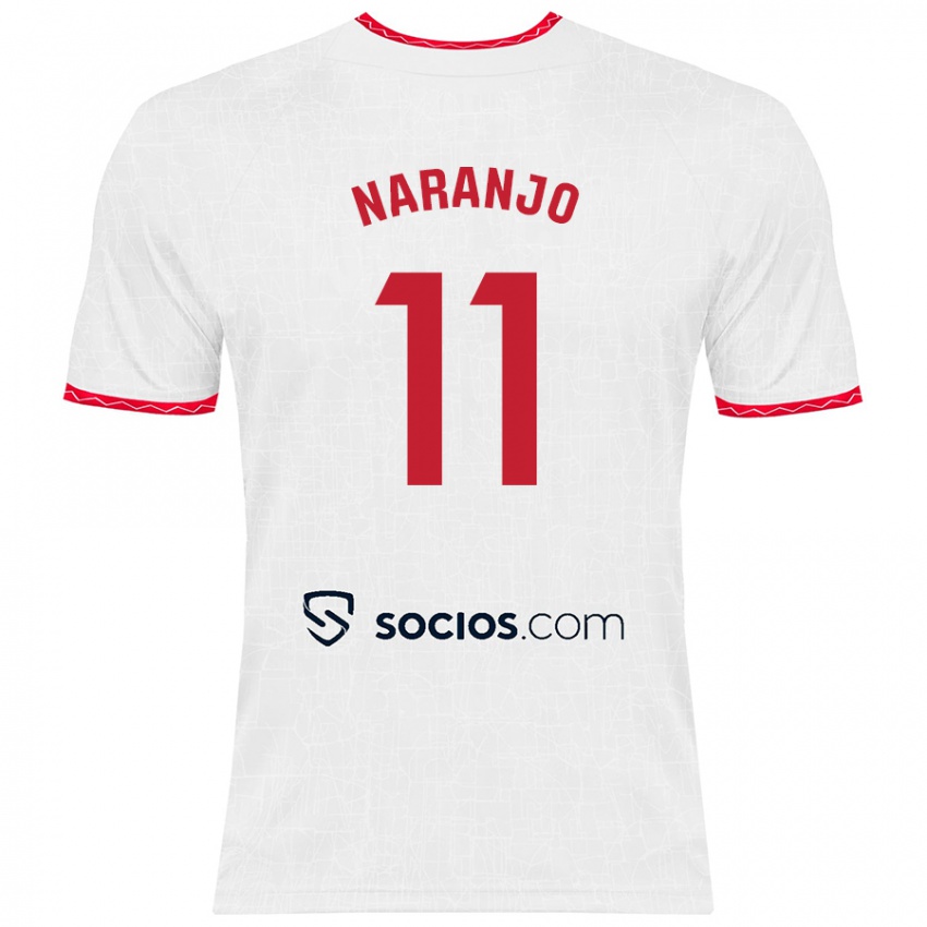 Herren Mario Naranjo #11 Weiß Rot Heimtrikot Trikot 2024/25 T-Shirt Belgien